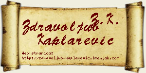Zdravoljub Kaplarević vizit kartica